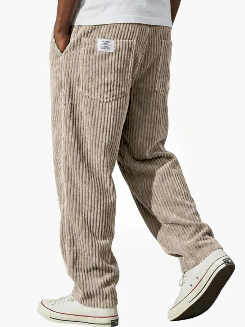 Cazel | Pantalon en velours côtelé à taille élastique pour homme