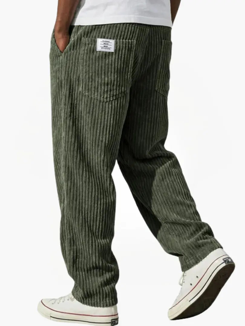 Cazel | Pantalon en velours côtelé à taille élastique pour homme