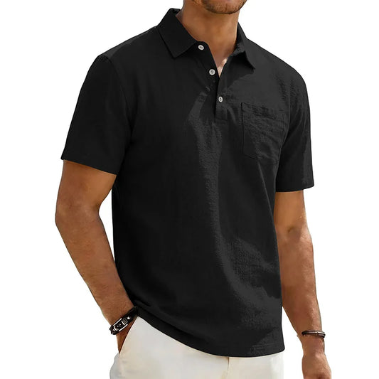Cazel | Polo en lin à manches courtes pour homme