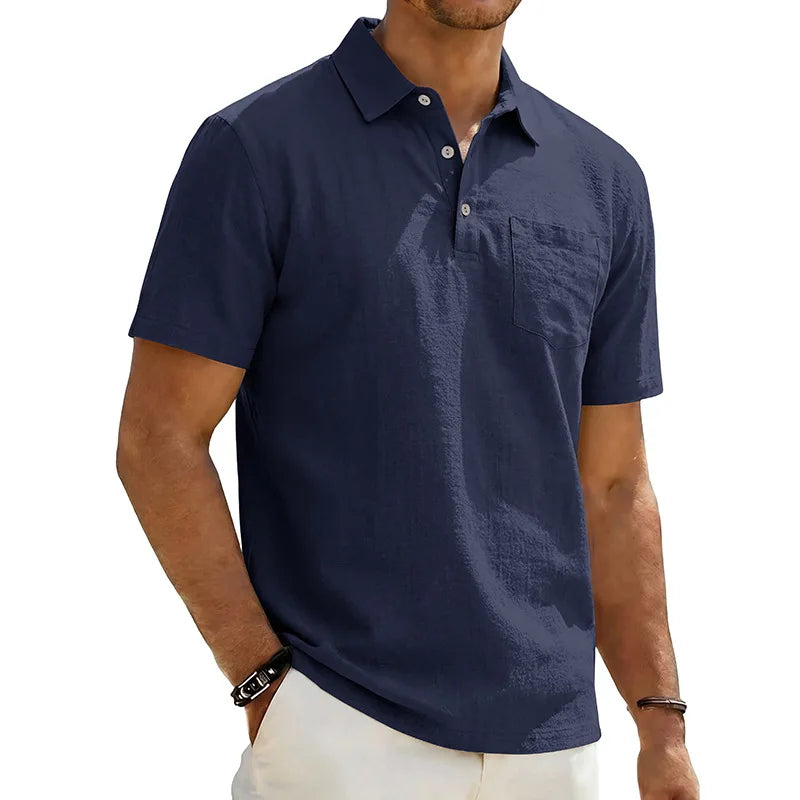 Cazel | Polo en lin à manches courtes pour homme
