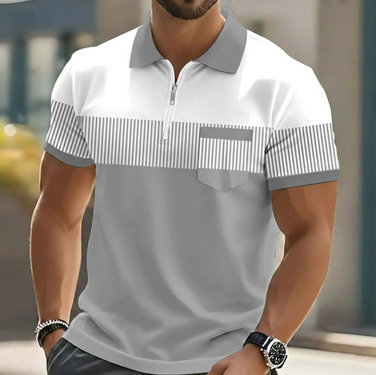 Cazel | Polo élégant à fermeture zippée